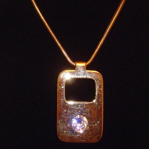 LANVIN Paris © Modernist Gold-Tone Necklace - Picture 1 of 12
